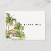 Tropische bestemming Dank u Plaatskaartje (Voorkant)