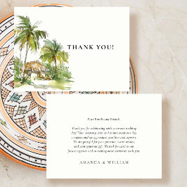 Tropische bestemming Dank u Plaatskaartje