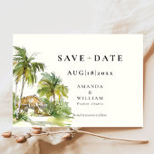 Tropische bestemming Elegante bruiloft Save The Date