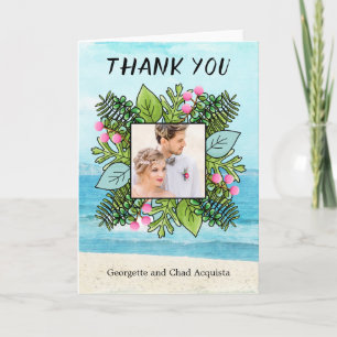 Tropische bestemming Foto bruiloft Dank je Kaart