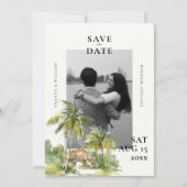 Tropische bestemming Fotobruiloft Save The Date (Voorkant)