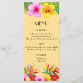 Tropische bestemming Hibiscus geel Menu (Voorkant)
