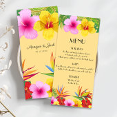 Tropische bestemming Hibiscus geel Menu