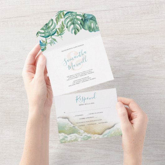 Tropische bestemming in één uitnodiging (Afscheurbaar)