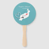Tropische bestemming Lanzarote Spain Beach Wedding Handwaaier (Voorkant)