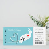 Tropische bestemming Lanzarote Spain Beach Wedding Kaart (Staand voorkant)