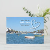 Tropische bestemming Lanzarote Spain Beach Wedding Kaart (Staand voorkant)