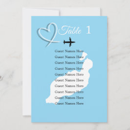 Tropische bestemming Lanzarote Spain Beach Wedding Kaart