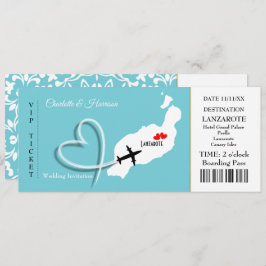 Tropische Bestemming Lanzarote Spanje Strandtrouw Kaart