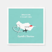 Tropische bestemming Madeira bruiloft Servet (Voorkant)