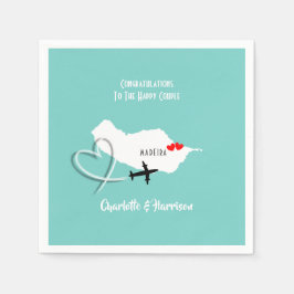 Tropische bestemming Madeira bruiloft Servet