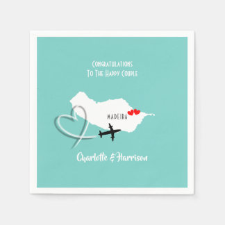 Tropische bestemming Madeira bruiloft Servet