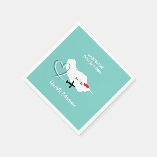 Tropische bestemming Madeira bruiloft Servet (Hoek)