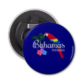 Tropische bestemming Nassau Bahamas Button Flesopener (Voorkant)