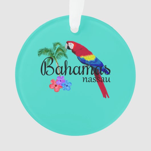 Tropische bestemming Nassau Bahamas Ornament (voorkant)