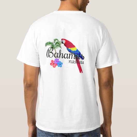 Tropische bestemming Nassau Bahamas T-shirt (Achterkant)