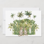 Tropische Bestemming Palmboom Bewaar De Datum Kaart (Achterkant)