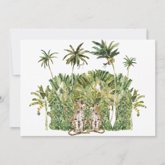 Tropische Bestemming Palmboom Bewaar De Datum Kaart (Achterkant)