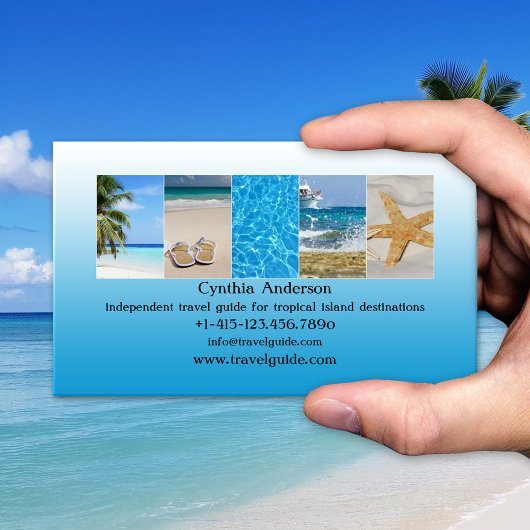 Tropische Bestemming QR Code Reisagent Visitekaartje