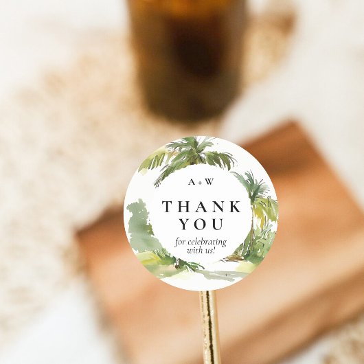 Tropische bestemming ronde Sticker