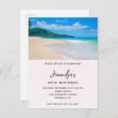 Tropische bestemming Schilderachtig strand op zate Uitnodiging Briefkaart (Voorkant / Achterkant)