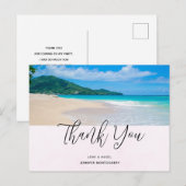 Tropische Bestemming Schitterend Strand Bedankt Briefkaart (Voorkant / Achterkant)