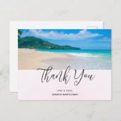 Tropische Bestemming Schitterend Strand Dank U Briefkaart (Voorkant / Achterkant)