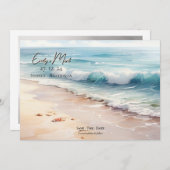 Tropische bestemming strand bruiloft uitnodiging (Voorkant / Achterkant)