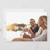 Tropische Bestemming Strand Foto Bruiloft Save The Date (Achterkant)