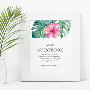 Tropische Bestemming Trouw Telefoon Gastboek Poster