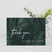 Tropische Bestemming Trouwdag Dankkaarten Bedankkaart (Staand voorkant)