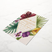 Tropische Bestemming Trouwdag Save the Date Folie Uitnodiging (Gedraaid)