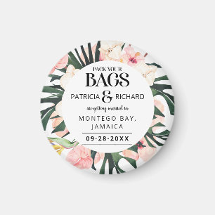 Tropische Bestemming Trouwdag Save The Date Magneet