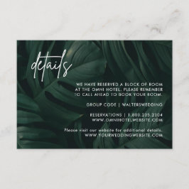 Tropische Bestemming Trouwdetails Kaarten