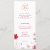 Tropische Bestemming Trouwen Menu (Voorkant)