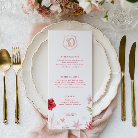 Tropische Bestemming Trouwen Menu