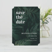 Tropische Bestemming Trouwfoto Save the Date (Staand voorkant)