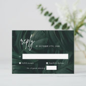 Tropische Bestemming Trouwkaart RSVP Kaarten (Staand voorkant)