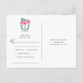 Tropische bestemming Trouwlied Aanvraag RSVP Briefkaart (Achterkant)