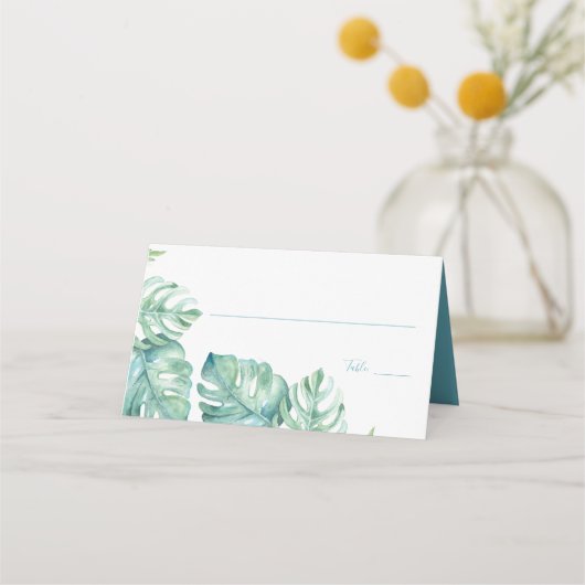 Tropische bestemming Trouwplaats Kaart Zee Schildp Plaatskaartje (Voorkant)