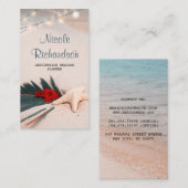 Tropische bestemming Trouwplanner Visitekaartje (Voorkant / Achterkant)