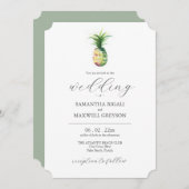 Tropische bestemming Unieke bruiloft uitnodiging (Voorkant / Achterkant)