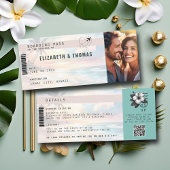 Tropische Bestemming Vliegtuig Ticket Strand Bruil Kaart