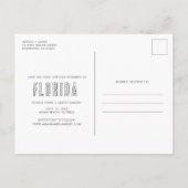 Tropische bestemmingen van Florida Weddenschap spa Aankondigingskaart (Achterkant)