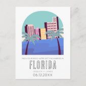 Tropische bestemmingen van Florida Weddenschap spa Aankondigingskaart (Voorkant)