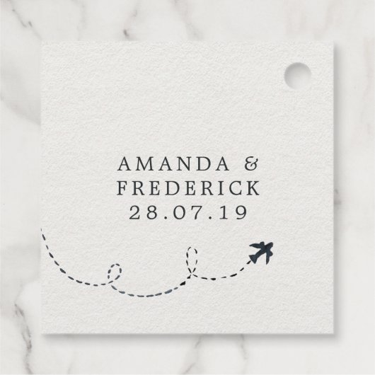 Tropische bestemmingsbruiloft bedankjes labels (Achterkant)