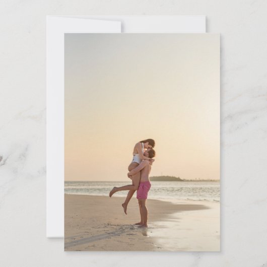 Tropische bestemmingsbruiloft kaart (Achterkant)