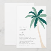 Tropische bestemmingsbruiloft kaart (Voorkant / Achterkant)