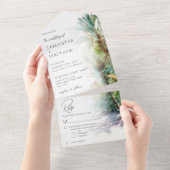 Tropische bestemmingstransport all in one uitnodiging (Afscheurbaar)