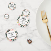 Tropische bestemmingsweddenschap bespaart de datum confetti (Groep)